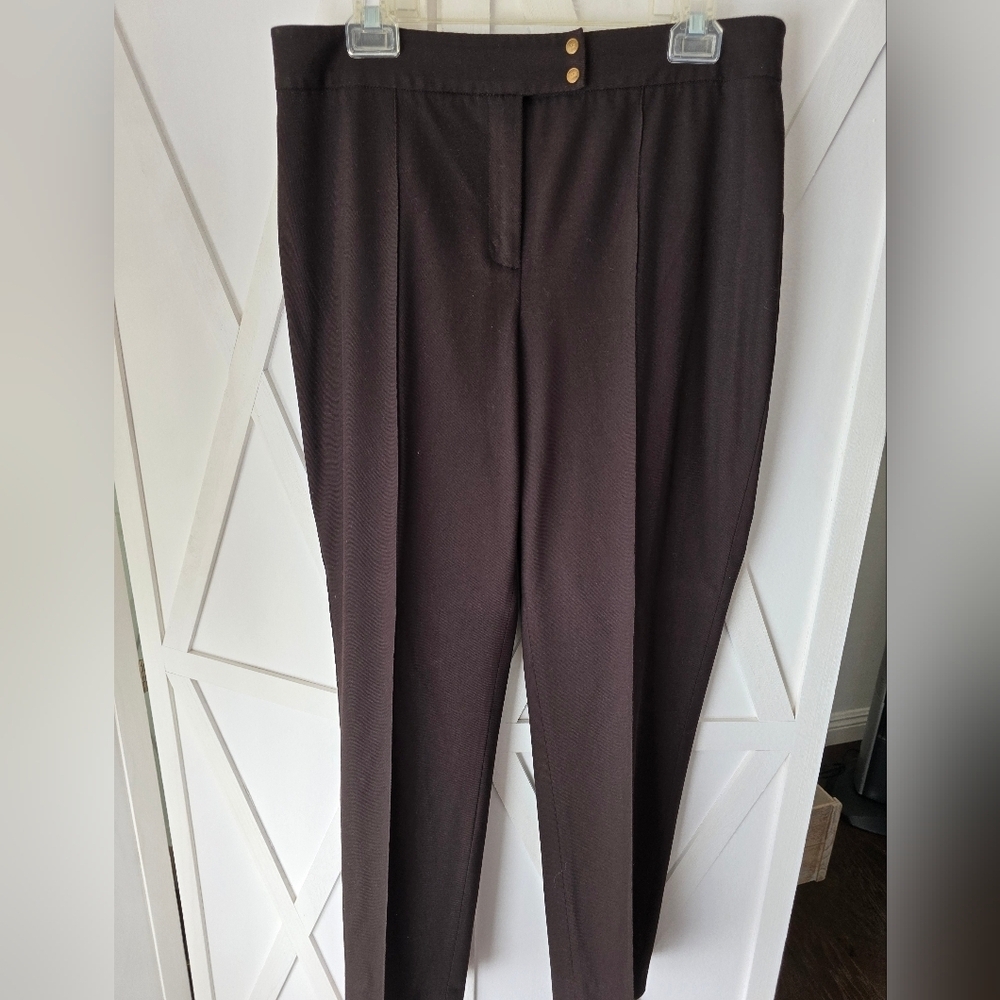 Vintage Anne Klein Womens Brown Trouser Pants - Picture 4 of 8